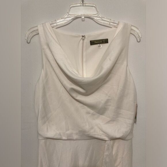 Melonie T Ivory Dress Women’s Size 8 Cowl Neck Flowy Silky Elegant NWT - Picture 5 of 15